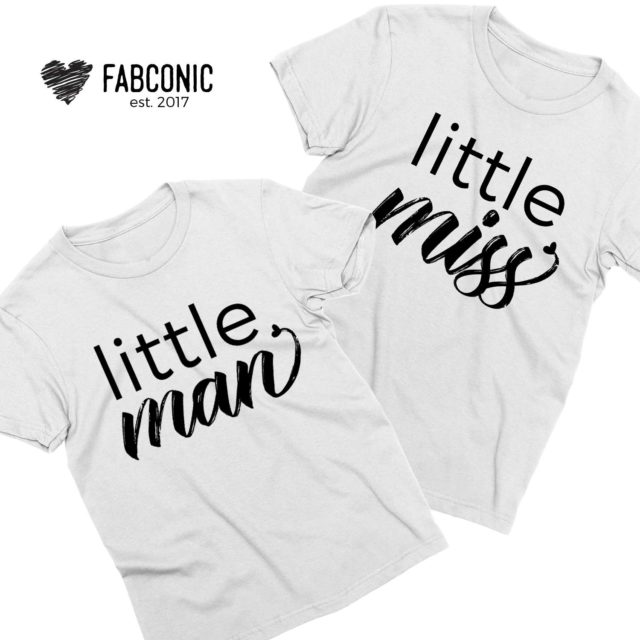Little man Little miss Shirts, Kids Set, Family Matching Shirts