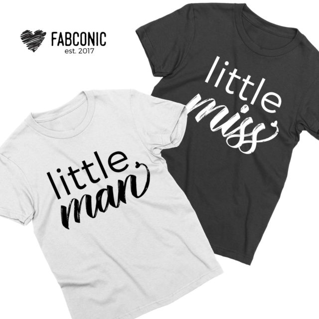 Little man Little miss Shirts, Kids Set, Family Matching Shirts