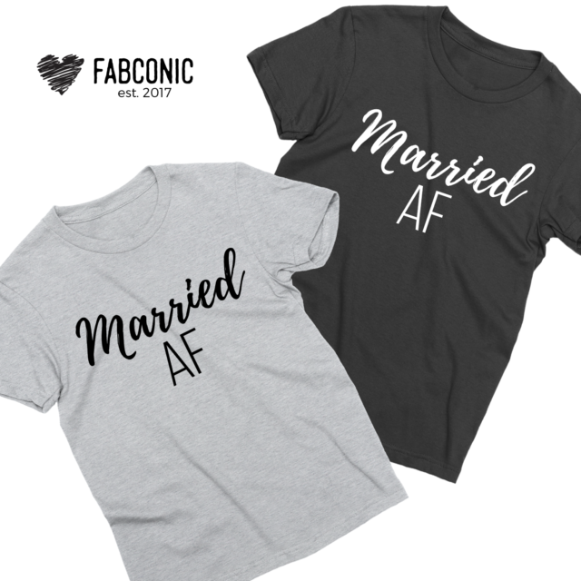 Married AF Couple Shirts, Anniversary Shirts, Honeymoon shirts