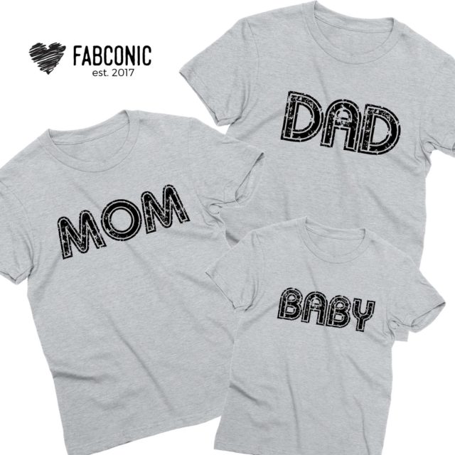 Mom Dad Baby Shirts, Matching Family Shirts, Funny Gift for Family