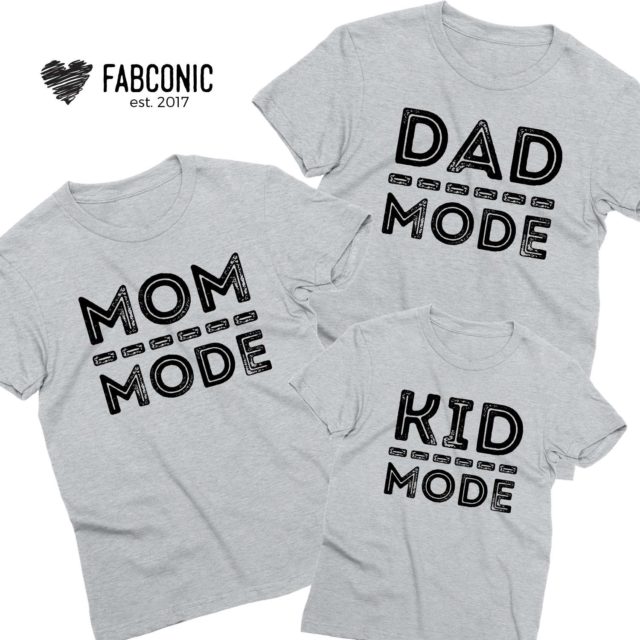Dad Mom Kid Mode Shirts, Matching Family Shirts, Family Gifts