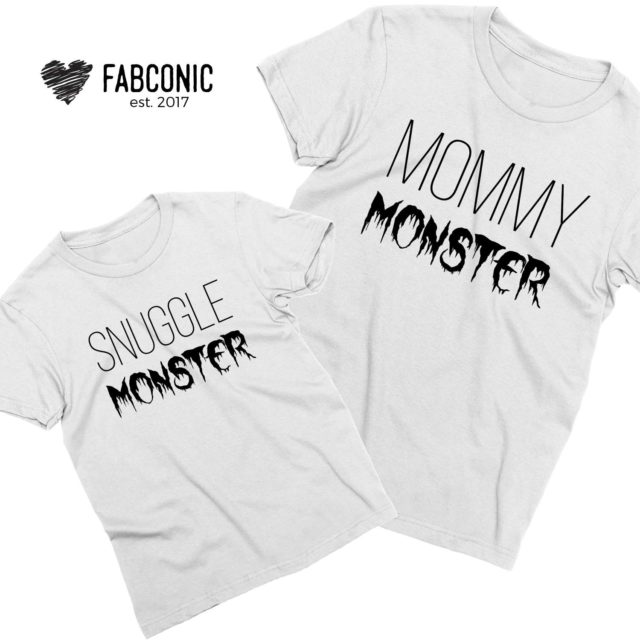 Mommy Monster Snuggle Monster Shirts, Mother & Kid Shirts