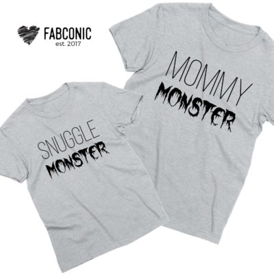 Mommy Monster Snuggle Monster Shirts, Mother & Kid Shirts