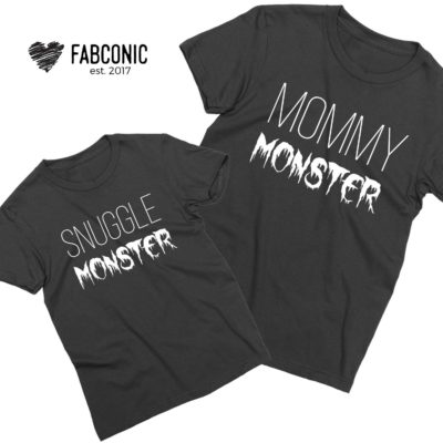 Mommy Monster Snuggle Monster Shirts, Mother & Kid Shirts