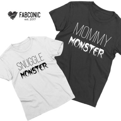 Mommy Monster Snuggle Monster Shirts, Mother & Kid Shirts