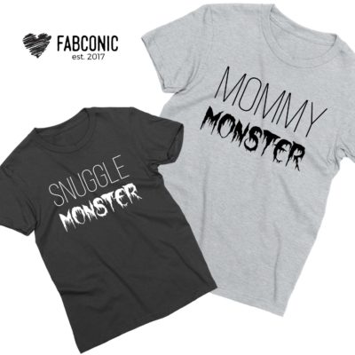 Mommy Monster Snuggle Monster Shirts, Mother & Kid Shirts