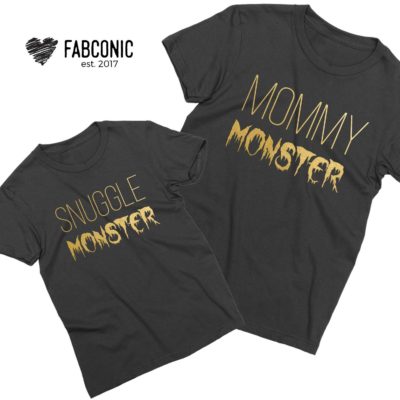 Mommy Monster Snuggle Monster Shirts, Mother & Kid Shirts
