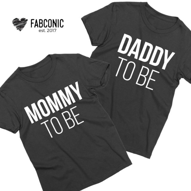Mommy to be Daddy to be, Couple Shirts, Pregnancy reveal