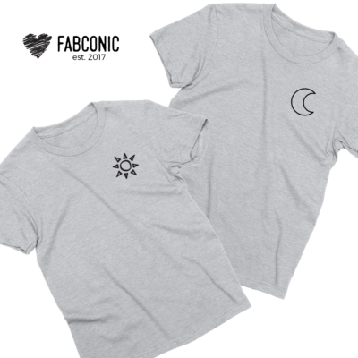 Moon and Sun Couple Shirts, Matching shirts, Gift for couples