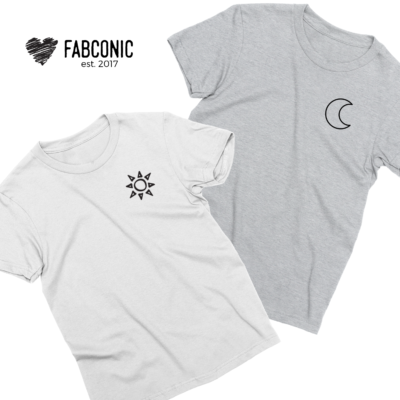 Moon and Sun Couple Shirts, Matching shirts, Gift for couples