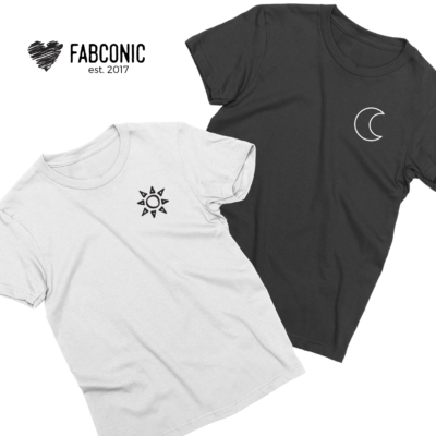 Moon and Sun Couple Shirts, Matching shirts, Gift for couples