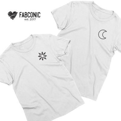 Moon and Sun Couple Shirts, Matching shirts, Gift for couples