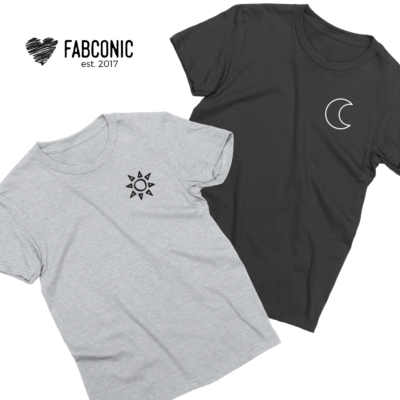 Moon and Sun Couple Shirts, Matching shirts, Gift for couples
