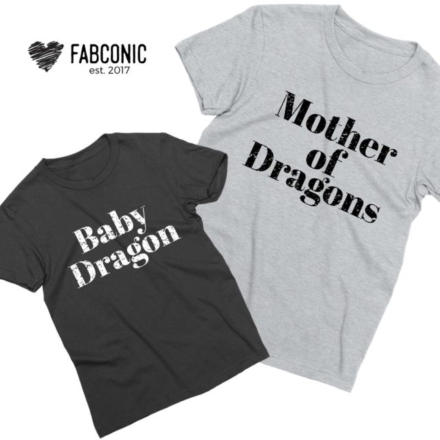 Mother of Dragons Baby Dragon Shirts, Mother & Kid Shirts