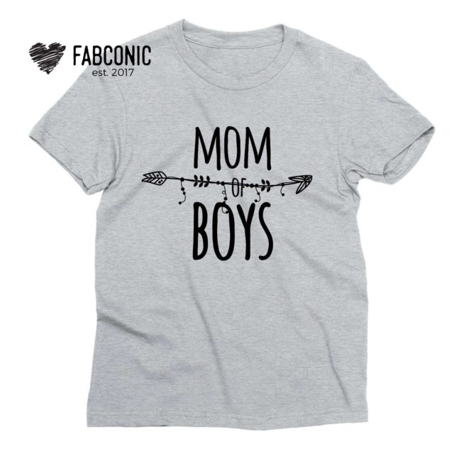 Mom of Boys Shirt, Mom Shirt, Gift for Mother, Family Shirts
