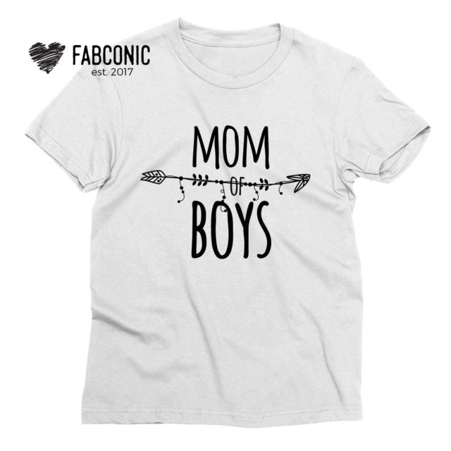 Mom of Boys Shirt, Mom Shirt, Gift for Mother, Family Shirts