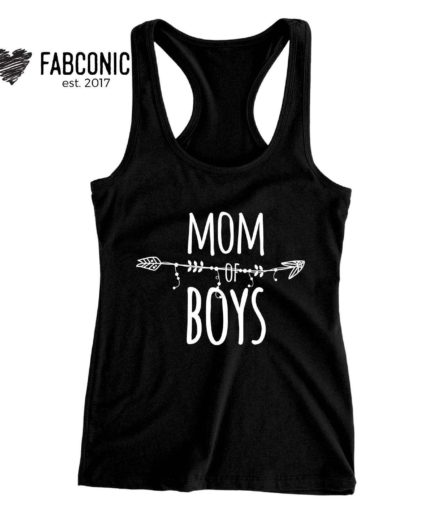 Mom of Boys Tank, Mom Outfit, Family Tank Tops, New Mom Gift