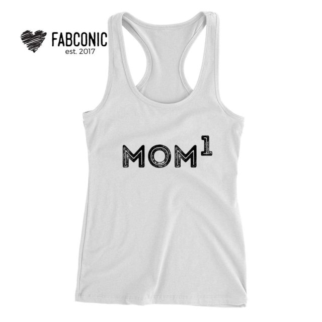 New Mom Gift, Mom of 1, Family Tank Tops, Baby Shower Gift Idea