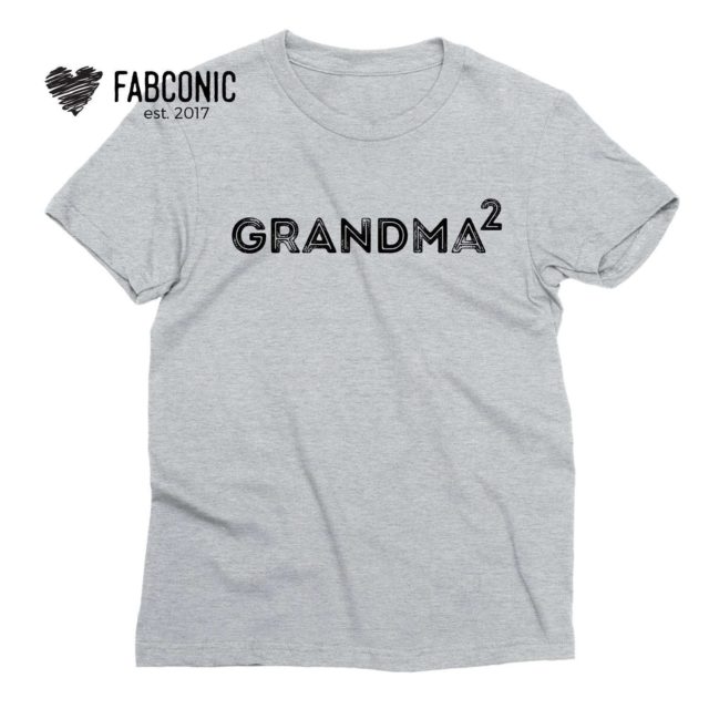 Mother's Day Grandma Gift, Grandma of 2, Grandparents Shirts, Custom Grandma Shirt