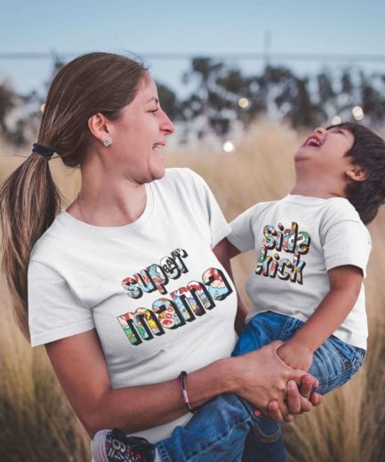Supermama Sidekick Shirts, Mother and Kid Shirts, Mothe's Day Gift