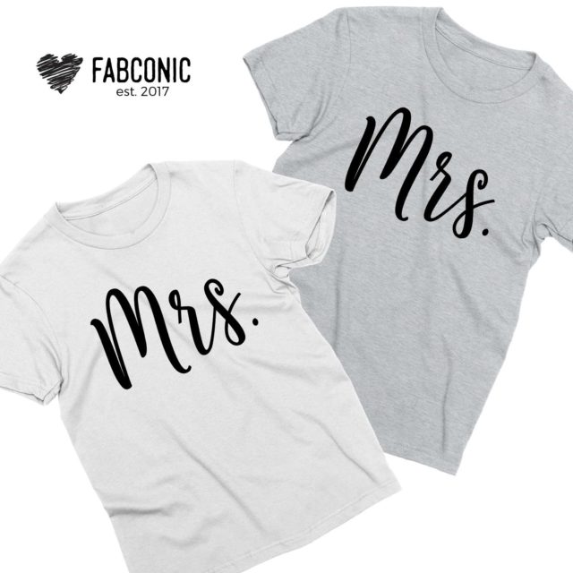 Mrs Mrs Couple Shirts, Matching LGBT Shirts, Couple Shirts