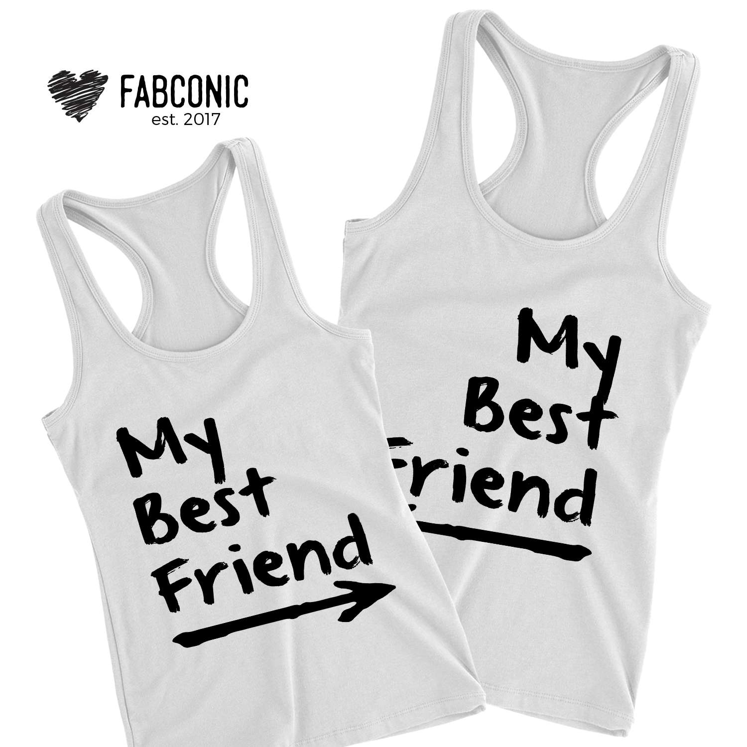 Cute Honey Comb and Bee Best Friend Matching White Tank Top for Women and  Girls 