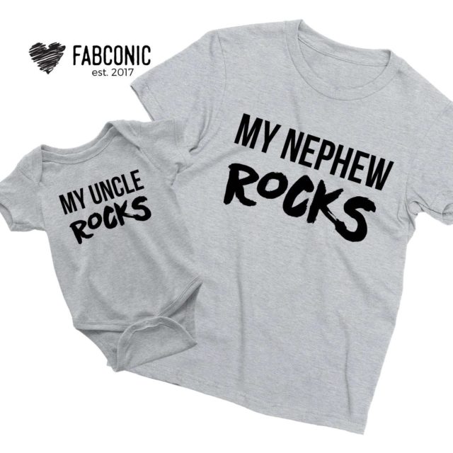 My Uncle Rocks Shirt, My Nephew Rocks, Matching Family Shirts