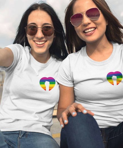 Love Wins LGBT Shirts, Rainbow Heart, Couple Matching Shirts
