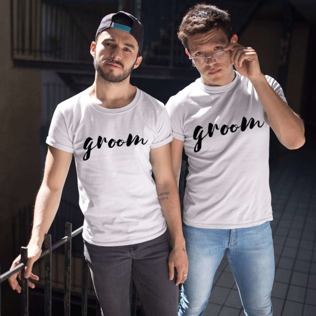 LGBT Wedding Shirts, Groom and Groom, Couple Shirts