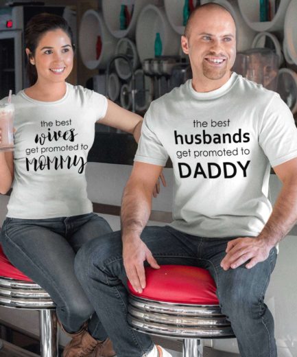 Promoted to Daddy Shirt, Promoted to Mommy, Couple Shirts