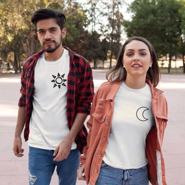 Moon and Sun Couple Shirts, Matching shirts, Gift for couples