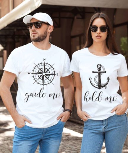 Guide Me Hold Me Shirts, Matching Couple Shirts, Gift for couple