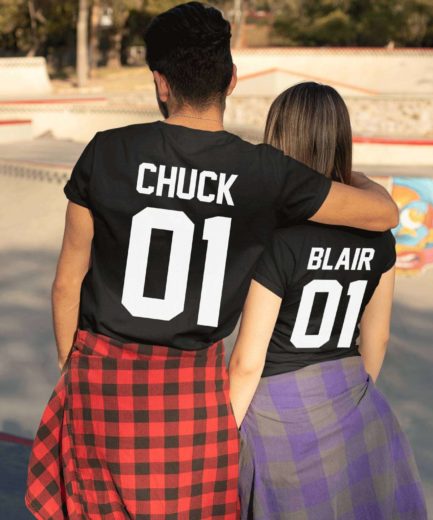 Chuck 01 Blair 01, Couple Shirts, Matching Couple shirts, Couple gift