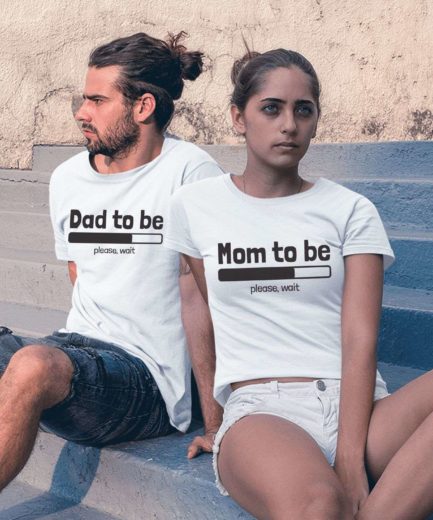Pregnancy announcement shirts, Loading Mom to be, Dad to be