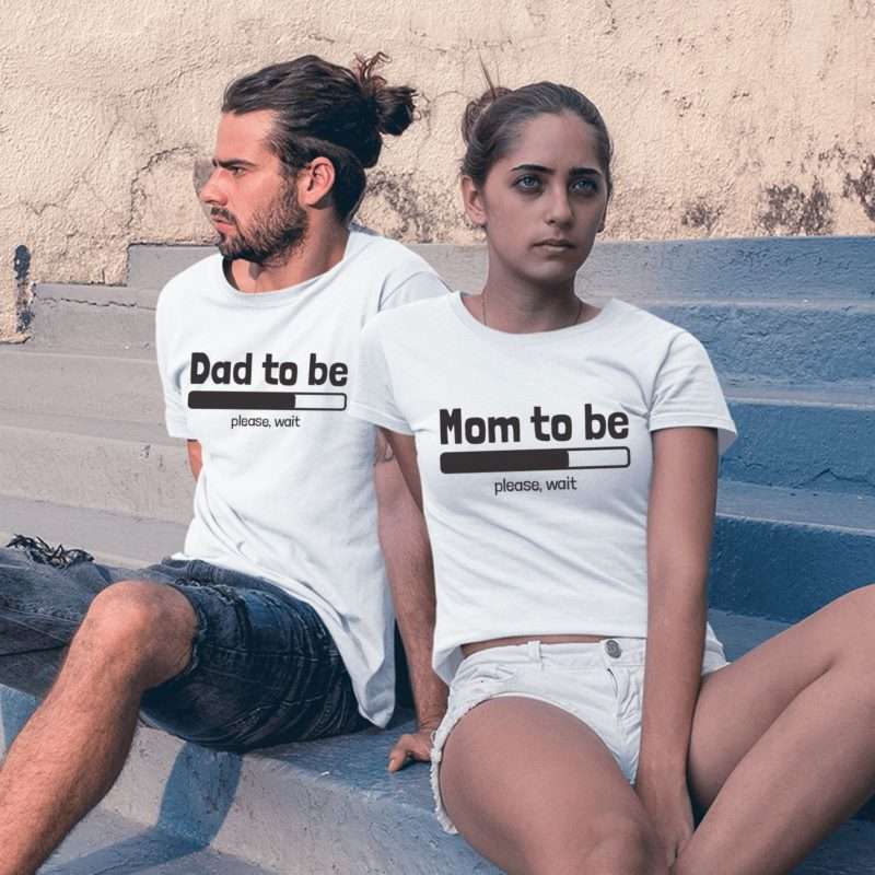 Pregnancy announcement shirts, Loading Mom to be, Dad to be