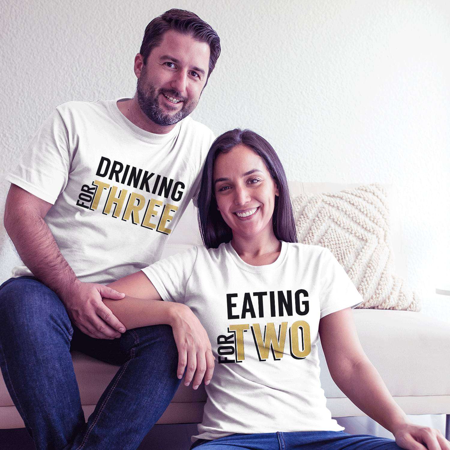 eating for two drinking for three shirts