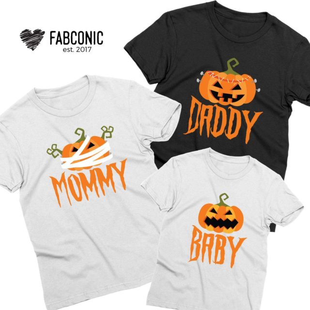 Mommy Daddy Baby Pumpkin, Halloween Family Shirts