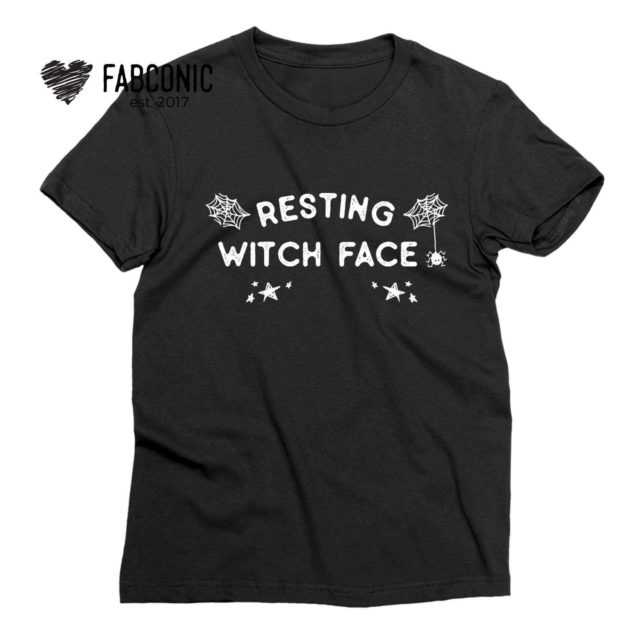 Resting Witch Face, Halloween Shirts, Funny Halloween Womens Shirt