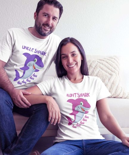 Auntie Uncle Shark, Shark Family, Matching Family Shirts