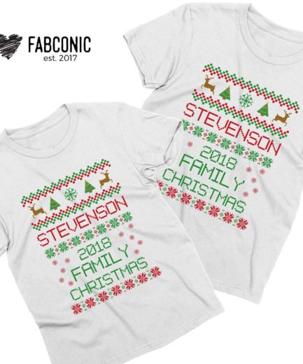 Custom Name Christmas Shirts, Family Christmas Shirts