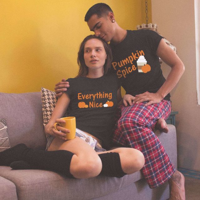 Couple Thanksgiving Shirts, Pumpkin Spice and Everything Nice