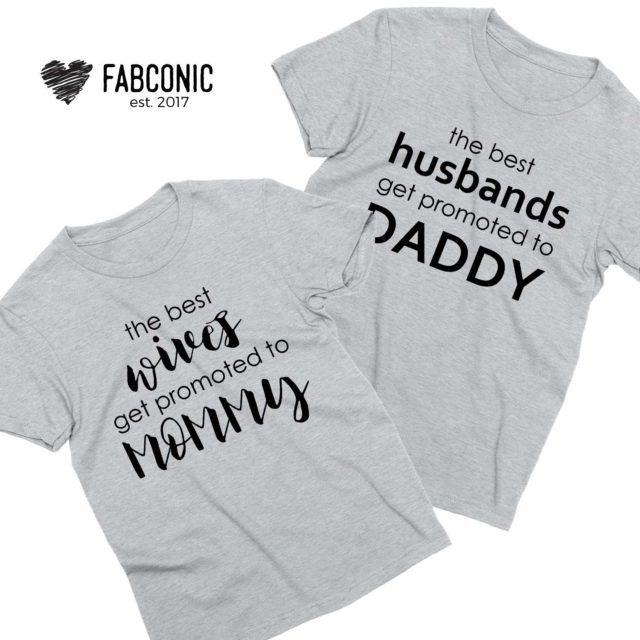 Promoted to Daddy Shirt, Promoted to Mommy, Couple Shirts