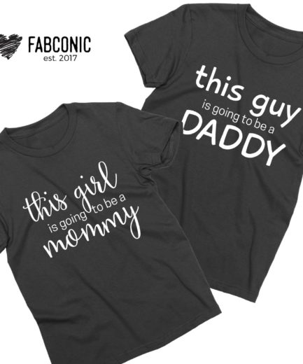 Pregnancy Reveal Shirts, This girl is going to be a Mommy, Matching Couple Shirts