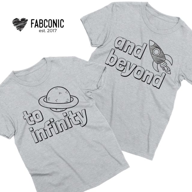 To Infinity and Beyond, Couple Shirts, Matching Shirts, Couples Gift