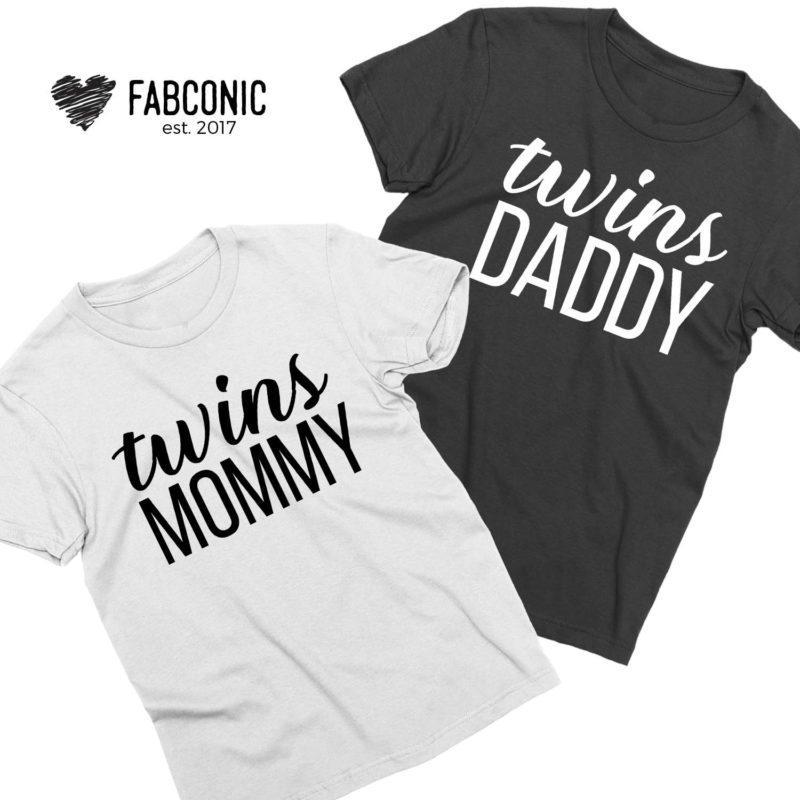 Twins Mommy Twins Daddy, Couple Shirts, Twins Parents Shirts