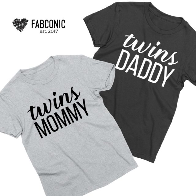 Twins Mommy Twins Daddy, Couple Shirts, Twins Parents Shirts