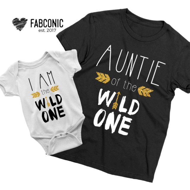 Gift for Aunt, Auntie of the Wild One, I am the Wild One, Family Shirts