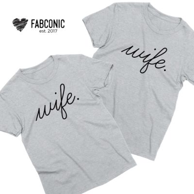 Lesbian Couple Shirts, Wife and Wife, Matching Lesbian Shirts