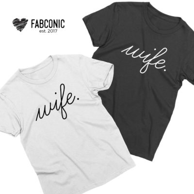 Lesbian Couple Shirts, Wife and Wife, Matching Lesbian Shirts