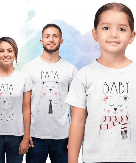 Bear Family Shirts, Papa Mama Baby Bear, Family Bear Shirts